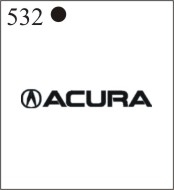 Katzkin Embroidery - Acura Logo with lettering, EMB-532