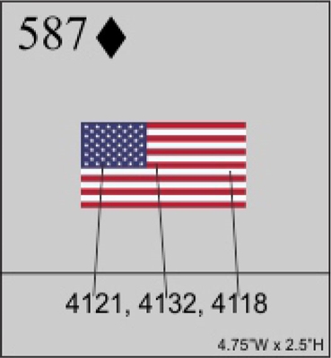 Katzkin Embroidery - American Flag, EMB-587