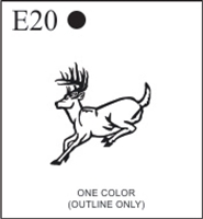 Katzkin Embroidery - Running Deer, EMB-E20