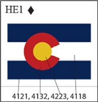 Katzkin Embroidery - Colorado Flag, EMB-HE1