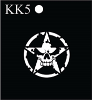 Katzkin Embroidery - Skull Star, EMB-KK5
