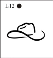 Katzkin Embroidery - Cowboy Hat, EMB-L12