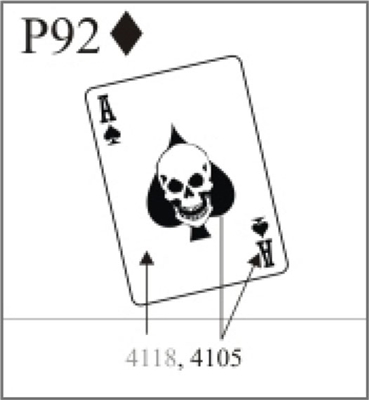 Katzkin Embroidery - Skull Ace of Spades Card, EMB-P92