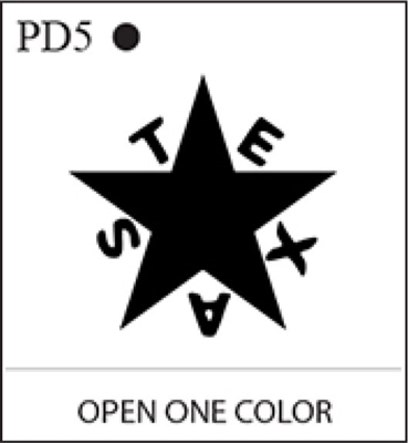 Katzkin Embroidery - Texas Star, EMB-PD5