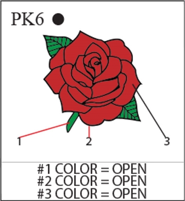 Katzkin Embroidery - Rose, EMB-PK6