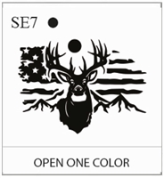 Katzkin Embroidery - Deer American Flag, EMB-SE7