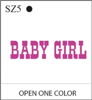 Katzkin Embroidery - BABY GIRL (text), EMB-SZ5