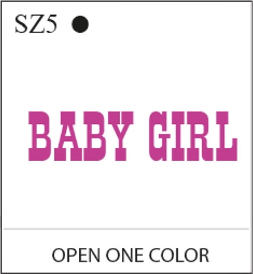 Katzkin Embroidery - BABY GIRL (text), EMB-SZ5
