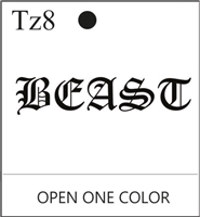 Katzkin Embroidery - BEAST (text), EMB-TZ8