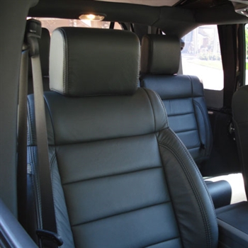 Jeep Wrangler 4 Door Katzkin Leather Seats, 2008, 2009, 2010 (without front seat SRS airbags)