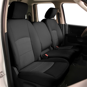 Dodge Ram Crew Cab 1500 Katzkin Leather Seats, 2009 (3 passenger split or 2 passenger base buckets, solid rear)