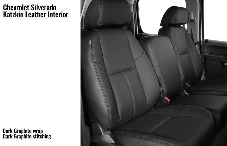 Chevrolet Silverado Extended CAB LS Katzkin Leather Seats, 2013 (3  passenger front seat with under seat storage) | AutoSeatSkins.com