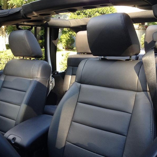 Jeep Wrangler 4 Door Katzkin Leather Seats, 2011, 2012 (without front seat  SRS airbags) | AutoSeatSkins.com