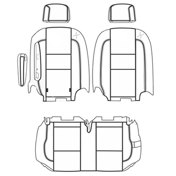 Ford Transit Wagon XLT Katzkin Leather Seats (2nd row, solid bench for 2 passengers with one arm), 2015, 2016, 2017, 2018, 2019, 2020, 2021, 2022, 2023, 2024
