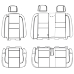 Ford Transit Wagon XL Katzkin Leather Seats (3rd row, split bench for 3 passengers, no arm), 2015, 2016, 2017, 2018, 2019, 2020, 2021, 2022, 2023, 2024