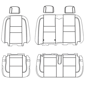 Ford Transit Wagon XL Katzkin Leather Seats (3rd row, split bench for 3 passengers, no arm), 2015, 2016, 2017, 2018, 2019, 2020, 2021, 2022, 2023, 2024