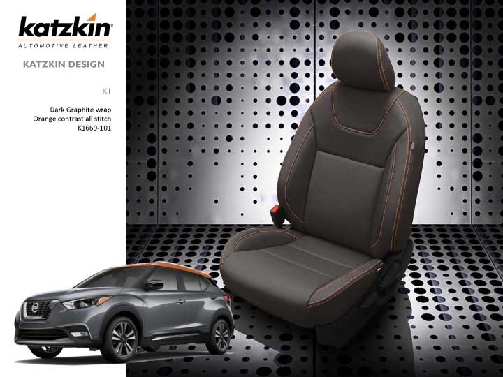 Nissan Kicks S / SV / SR Katzkin Leather Seats, 2018, 2019 |  AutoSeatSkins.com