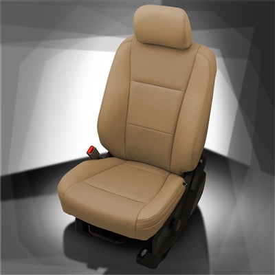 Ford F250 / F350 Super Cab XLT Katzkin Leather Seats, 2022 (3 passenger front seat, active headrests, one piece console)