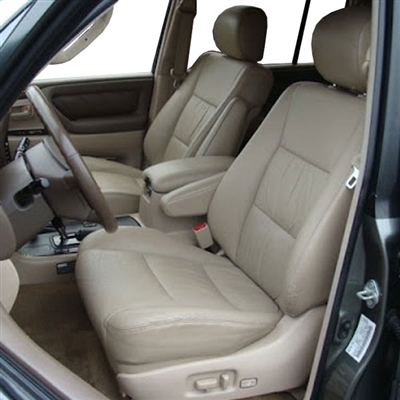 Toyota Land Cruiser Katzkin Leather Seats (replaces factory leather with SRS airbags), 1998, 1999, 2000, 2001, 2002, 2003, 2004