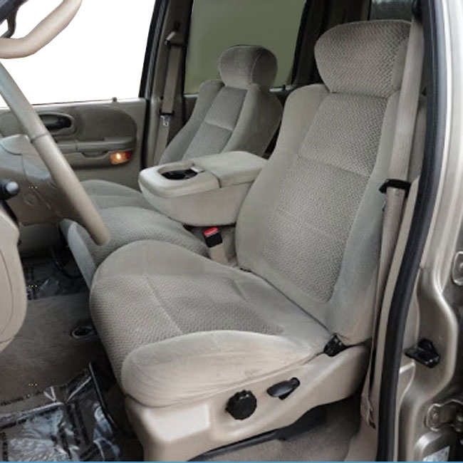 Ford F150 Crew Cab Katzkin Leather Seats, 2002 (LB 3 passenger front seats,  60/40 rear seat) | AutoSeatSkins.com