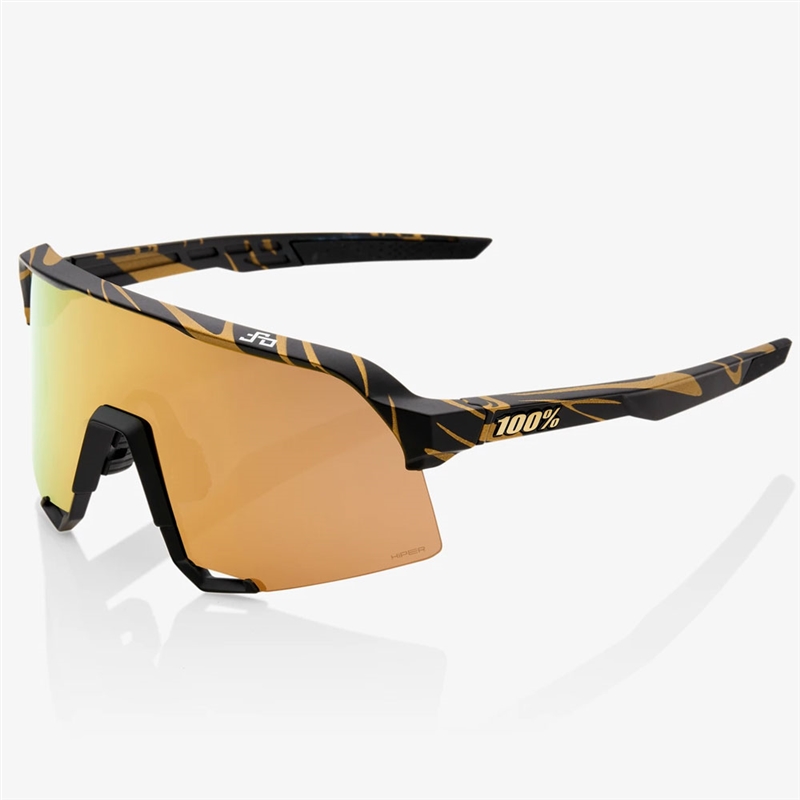 100% S3 Peter Sagan LE Metallic Gold Flake HiPER Gold Mirror Lens