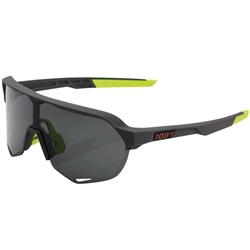 100% S2 Soft Tact Cool Grey Smoke Lens Sunglasses
