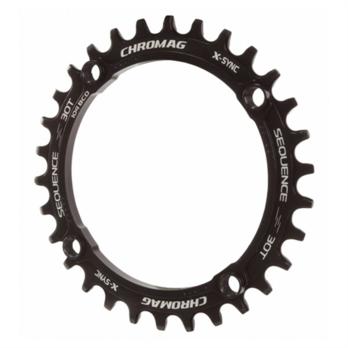 Chromag Sequence chainring, 104BCD - black