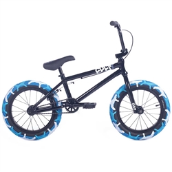 Cult Juvenile 16" BMX Bike Black w/Blue Camo Tires