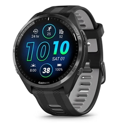 Garmin GPS Forerunner 965 Carbon Gray DLC Titanium Black Case Black/Powder Gray Band