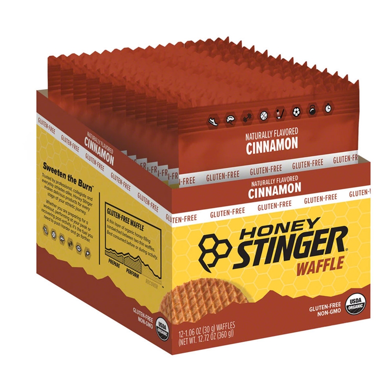 Honey Stinger Gluten Free Organic Stinger Waffle Box of 12