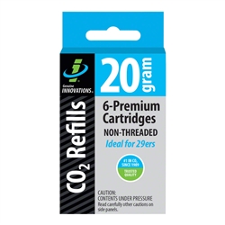 Genuine Innovations 20g Threadless Co2 Cartridges 6-Pack