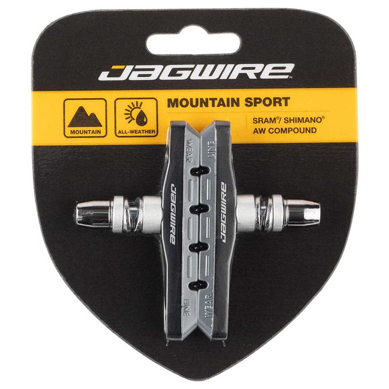 Jagwire Mountain Sport Brake Pads Threaded Post Grey