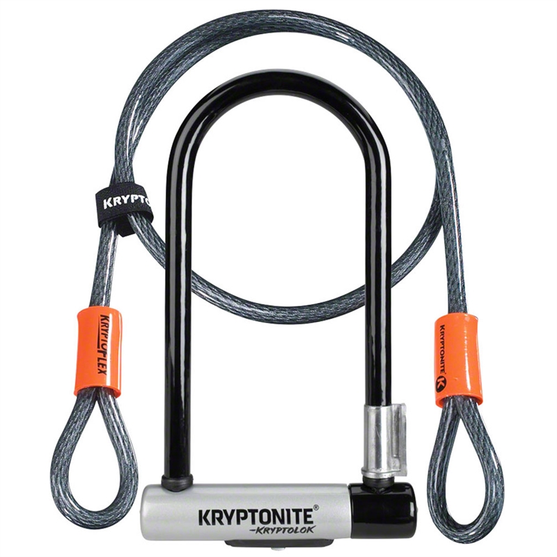 Kryptonite KryptoLok STD U-Lock with 4' Flex Cable and Bracket