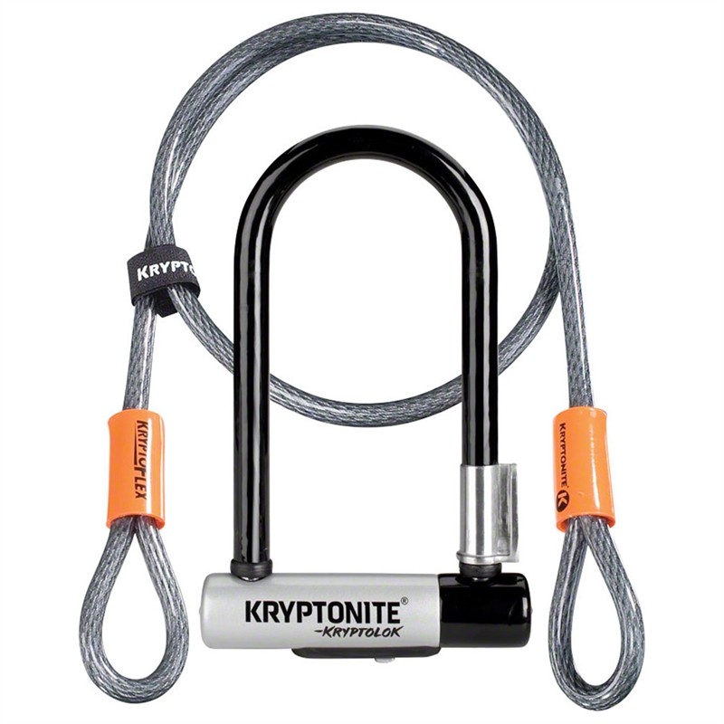 Kryptonite KryptoLok Mini-7 U-Lock with 4' Flex Cable and Bracket