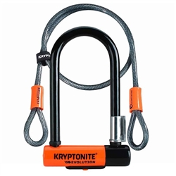 Kryptonite Evolution Series 3.25 x 7" U-Lock w/4' Cable