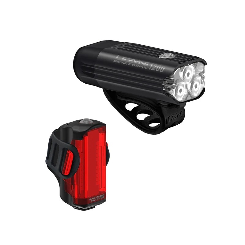 Lezyne Radar React System LED Front & Rear Bike Light Set with Radar Alerts