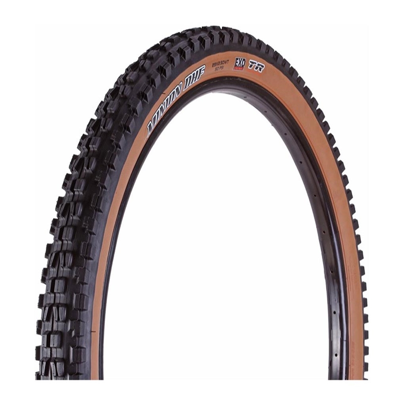 Maxxis Minion DHF Tire 27.5 x 2.5 Tubeless Dual EXO Wide Trail Black/Tan