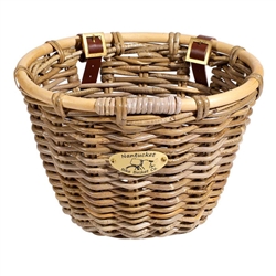 Nantucket Tuckernuck Front Basket, Oval Shape Gray