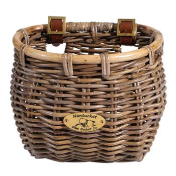 Nantucket Tuckernuck Front Basket, Classic Shape Gray