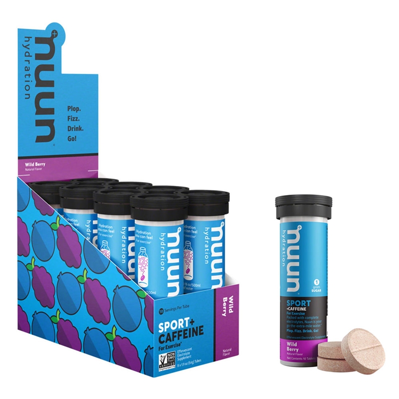 Nuun Sport Caffeine Hydration Tablets Box of 8 Tubes