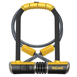 OnGuard Bulldog DoubleTeam Combo U-Lock 4.5 x 9" w/10mm x 4' Cable