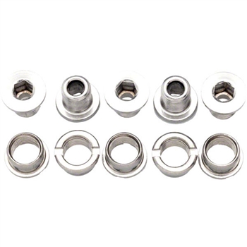 Problem Solvers Double Chainring Bolts Silver Stainless