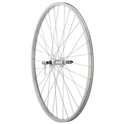 Quality Wheels Value Single Wall Series Rear Wheel 700c QR x 135mm Rim Brake Freewheel Silver