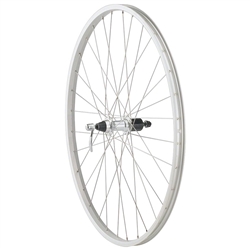 Quality Wheels Value Single Wall Series Rear Wheel 700c QR x 135mm Rim Brake HG 10spd Silver