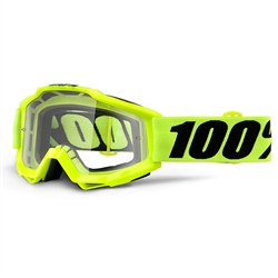 100% Accuri Goggle Fluo Yellow Clear Lens