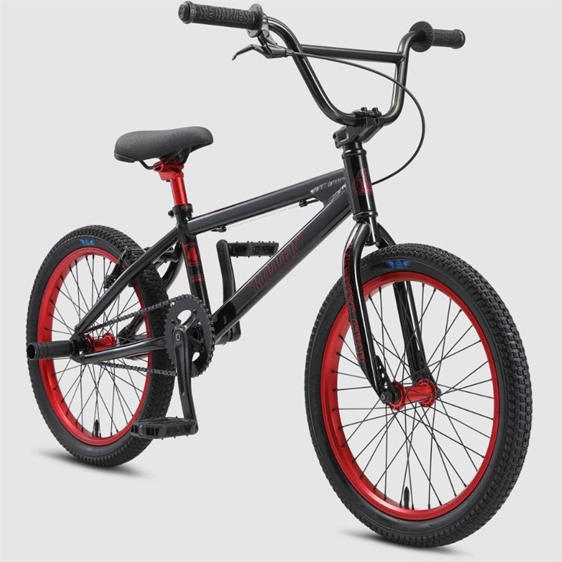 SE Bikes Ripper BMX Bike  Stealth Mode Black/Ano Red