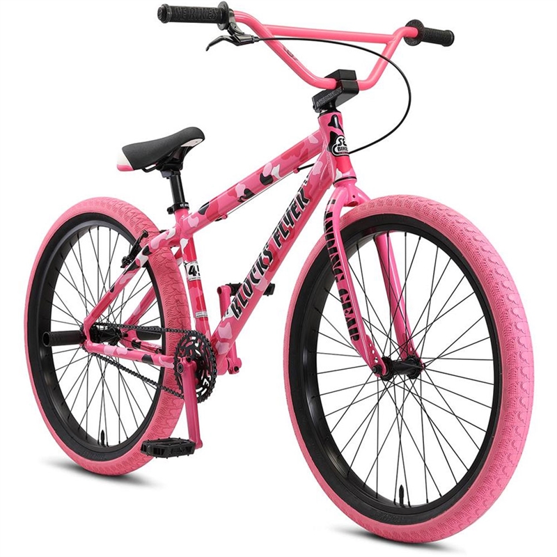 SE Bikes Blocks Flyer 26" BMX Bike Pink Camo