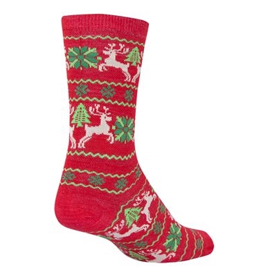 SockGuy Ugly Sweater Red Wool Socks