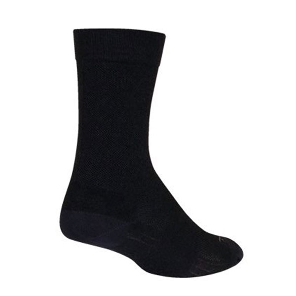 SockGuy SGX Wool 6" Bike Socks Black