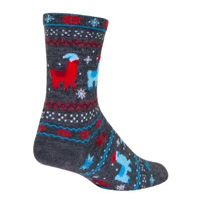 SockGuy Ugly Sweater Llamas Wool Socks